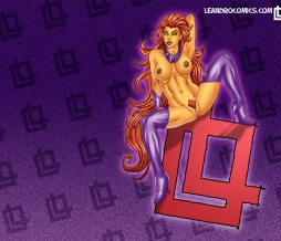 Starfire sets your wallpaper on fire with her stunning beauty!